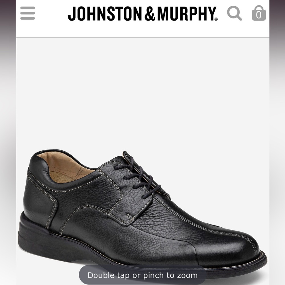 Johnston & Murphy Black Leather Oxfords - Shuler Bicycle
